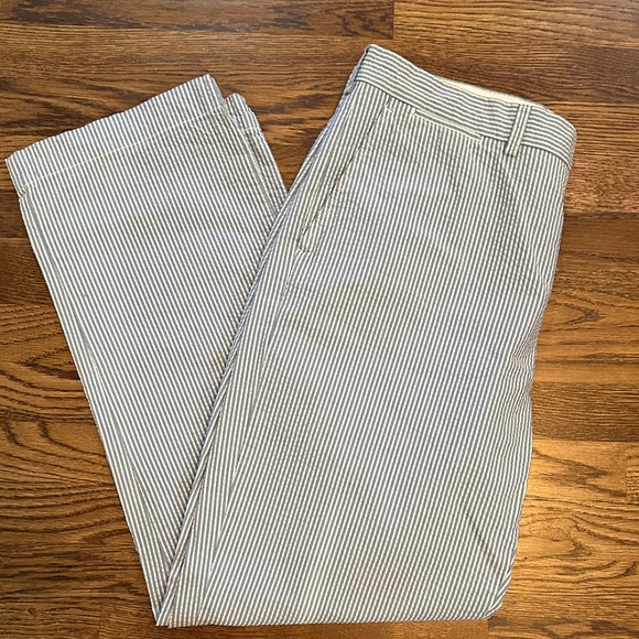 Ralph Lauren Men's Blue and White Striped Seersucker Chinos - Picture 4 of 5